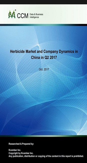 Herbicide Market and Company Dynamics in China in Q2 2017